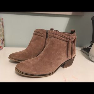 Suede booties. Size 7